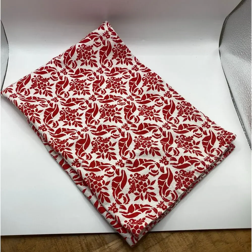 Kay Dee Designs Red & White Damask Floral Cotton Tea Towel 25